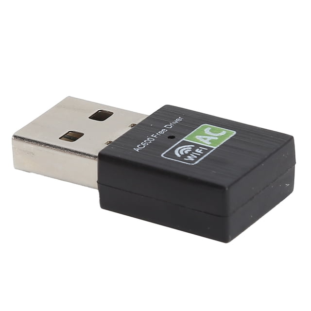 Adaptador Wifi Receptor USB Ethernet 600Mbps 2.4Ghz5Ghz Tarjeta de red inalámbrica de banda dual Negro