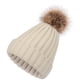 thumbnail image 1 of Sombrero de frijol de invierno Sombrero de frijol tejido para mujer Sombrero de frijol blanco Algodón con sombrero de frijol JAMW Sencillez, 1 of 5