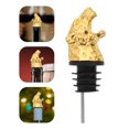 thumbnail image 1 of SHOWERORO Bottle Pourer Stoppers Leopard Head Alloy Sealing for Adults 1Pack, 1 of 8