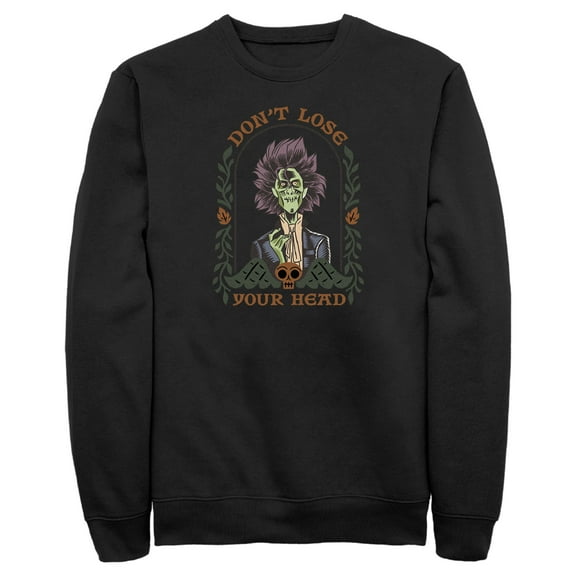 Men's Hocus Pocus 2 Billy Zombie Lose Your Head Sweatshirt Black Small