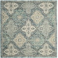 thumbnail image 2 of SAFAVIEH Evoke Isla Bordered Area Rug, Light Blue/Ivory, 5'3" x 5'3" Square, 2 of 9
