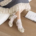 thumbnail image 4 of SACFOF Women Kawaii Mid Block Heel Mary Jane Rockabilly Pumps with Bow Platform Chunky Heel Cute Sweet Shoes, 4 of 6