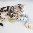 thumbnail image 4 of Flmtop 3Pcs Pet Cat Kitten Playing Plush Simulation Rat Mouse Scratch Bite Chewing Toy Coffee, 4 of 9