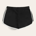 thumbnail image 5 of Prolriy Swim Shorts Women Bottom Waist Women Swim Buttons High Swim Bikini Swim Running Briefs Swimwear Up Shorts Beach Lace Beach Pinted Shorts Swimwears Shorts for Women Black L, 5 of 9