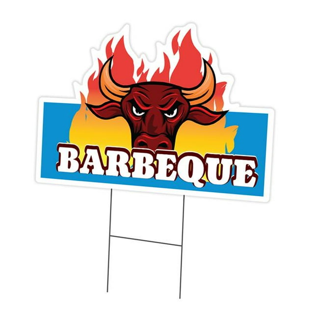 SignMission C-DC-1824-Barbeque19 18 x 24 Po Signe & Pieu de Jardin - Barbecue