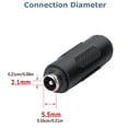 thumbnail image 3 of JIAHAOO 5x2.1mm DC Female to Female Coupler for CCTV Power Extension Safe Reliable Connectors PVC 5 Pcs, 3 of 7