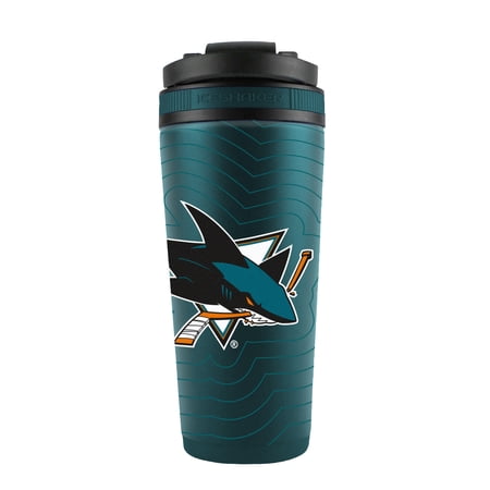 San Jose Sharks 26oz. 4D Stainless Steel Shaker Bottle San Jose Sharks 26oz. 4D Stainless Steel Shaker Bottle