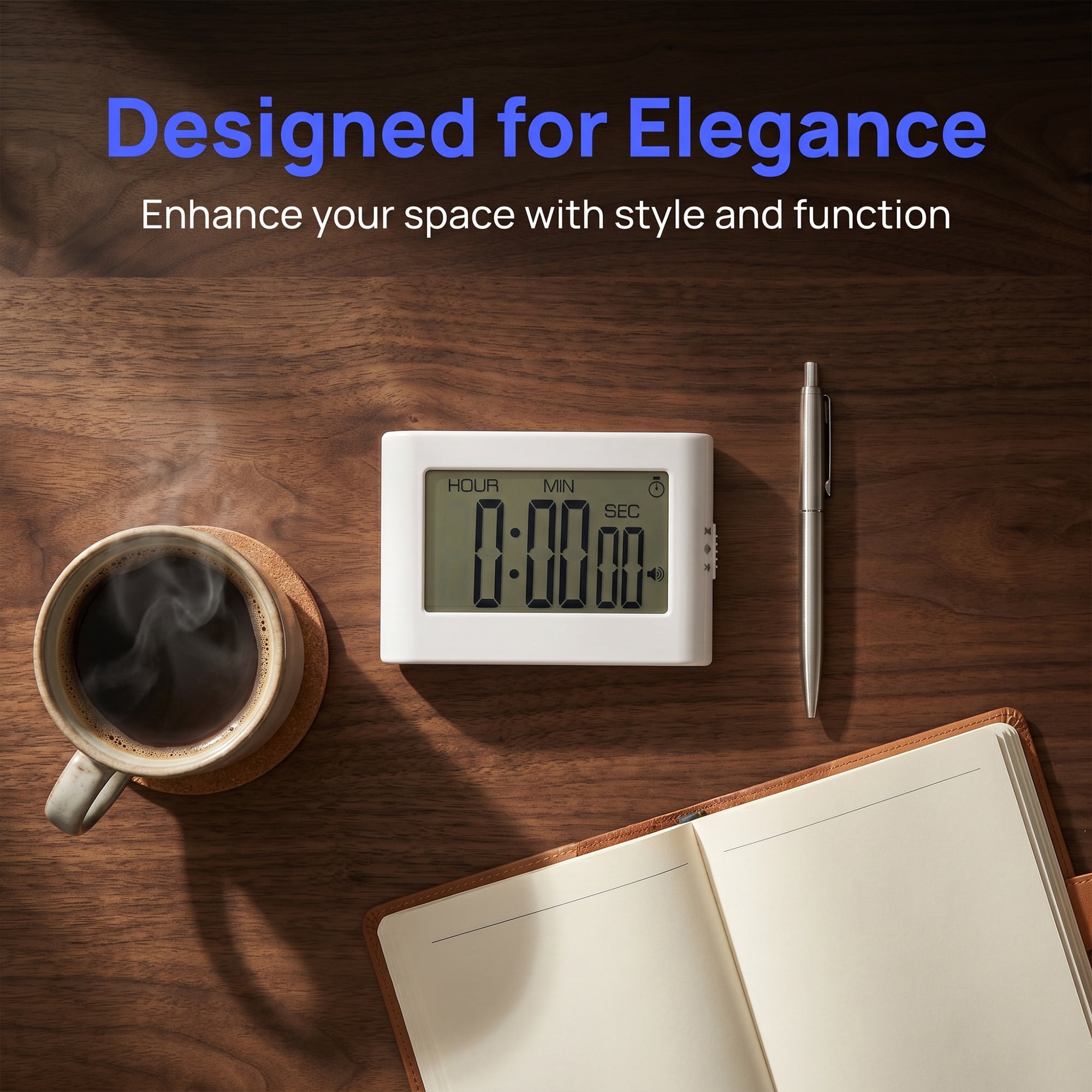 Unique Bargains Kitchen Timer with Loud Alarm and Magnetic Backing for Cooking Gray