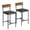 Brown, variant on Yiwa 36" Bar Height Dining Table Set for 2 - 3-Tier Storage Kitchen Table w/2 Upholstered Chairs, Space-Saving Countertop Set for Apartments, Breakfast Nook