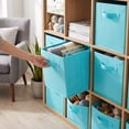 thumbnail image 5 of YOYTOO 2 Pack Foldable Cube Storage Bins, 11" Collapsible Fabric Cube Organizer Baskets Bins, Skyblue, 5 of 10