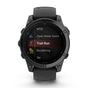 Garmin fenix E – 47 mm, AMOLED, Premium Multisport GPS Smartwatch, Long-Lasting Battery Life, Slate Gray with Black Band