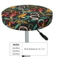 thumbnail image 4 of Kdxio Snake And Flower Print Stool Covers Round,Stretch Round Bar Stool Covers Washable Bar Stool Cushion Slipcover for 12-15 Inch Chair, 4 of 7