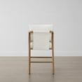 thumbnail image 3 of CHITA Counter Height Bar Stool with Braid Wood Arm Set of 2, Fabric in Cream, 3 of 16
