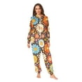 thumbnail image 2 of FORMRS Onesies Pajama for Adults Unisex Hoodie Winter Jumpsuit One Piece Sleepwear, Sizes S-2XL, Blooming Flowers, 2 of 7