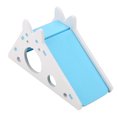 thumbnail image 4 of Casa de madera para hámster, nido de descanso, escalera para subir, juguete de ejercicio para mascotas pequeñas (azul), 4 of 12