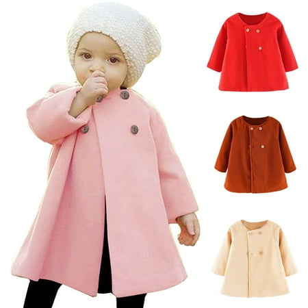 

URMAGIC Baby Outwear Cloak 6 Months- 4 Years Infant Toddler Girls Kids Fall Winter Button Jacket Warm Cardigan Coat Clothes