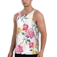 thumbnail image 2 of Daiia Colorful Flowers Printed Men's Quick Dry Fit Muscle Tank Top Slim-Fit Tank Workout Tank Top Lightweight Sports Tank Top-3X-Large, 2 of 7