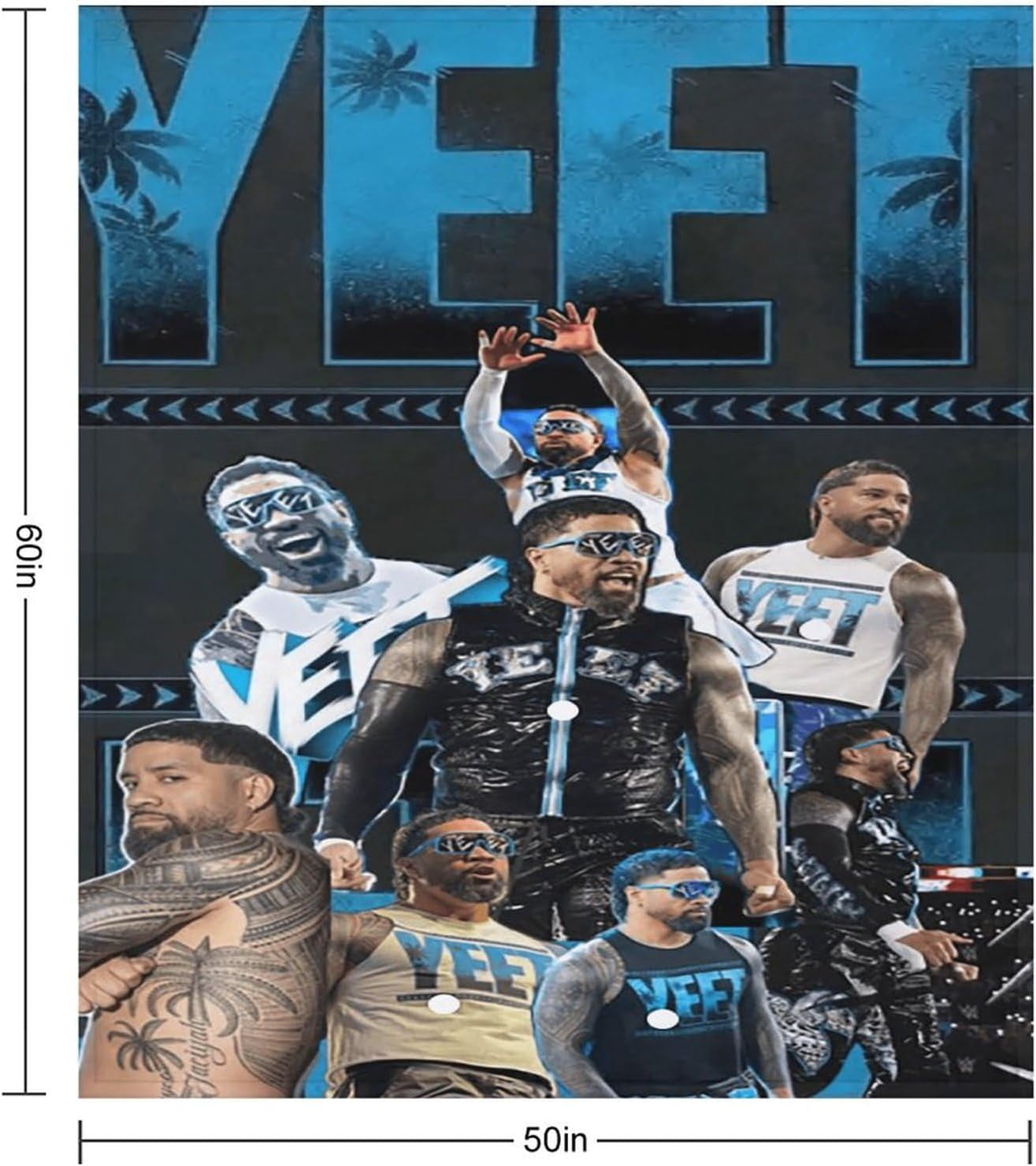 Jey-USO Wrestling Merch Blankets Bed Throw Blanket for Soft Lightweight Fuzzy Cozy Blanket Plush Quilt Gift 50"x60"