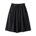 thumbnail image 7 of Ihhxva Women's Bermuda Shorts Relaxed Fit Elastic Waist Button Detail Pockets Stretchable Summer Casual Beach Workout Lounge M-4XL, 7 of 7