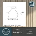 thumbnail image 6 of Marshall 8-in W LED Compatible Matte Black Transitional Semi Flush Mount Ceiling Light Clear Glass Globe, 6 of 12