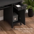 thumbnail image 4 of Salinas Small Computer Desk with Hutch in Vintage Black - Engineered Wood, 4 of 7