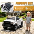 thumbnail image 4 of COCLUB RAM 2500 12V Electric Car for Kids, Ride on Toys W/Remote Control, Truck Bed Storage, Bluetooth, Music, Gift Pickup For Kids Aged 3-5, White, 4 of 8