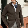 thumbnail image 3 of Suéter de moda europea y americana, suéter de punto de color sólido de manga larga informal para hombre, ropa de abrigo para hombre, 3 of 6