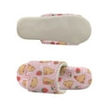 thumbnail image 5 of COEQINE Capybara Strawberry Pink Open Toe House Slippers for Women, Cute Fuzzy Slippers Home Shoes Open Toe Indoor Slides Comfy Quiet Fluffy Slides Washable Footwear for Her Mom, 42-43, 5 of 7