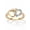 18k Gold-Plated Sterling Silver, variant on Diamond Accent Interlocking Heart Promise Ring in 18k Gold-Plated or Platinum-Plated Sterling Silver