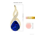 thumbnail image 3 of ANGARA Lab Grown 5 Ct Blue Sapphire Infinity Swirl Pendant with Diamonds for Women in 14K Yellow Gold (Size-12x10mm) | Anniversary, Jewelry Gift for Women | Lab-Grown Blue Sapphire Necklace, 3 of 8