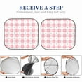 thumbnail image 6 of Xecao Plaid Heart for Foldable Car Sun Shades (2-Pack) offer sun protection with an easy-fold design for convenient windshield shading., 6 of 7