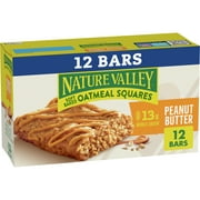 Nature Valley Soft-Baked Oatmeal Squares, Peanut Butter Breakfast Snacks, 12 ct, 14.88 OZ
