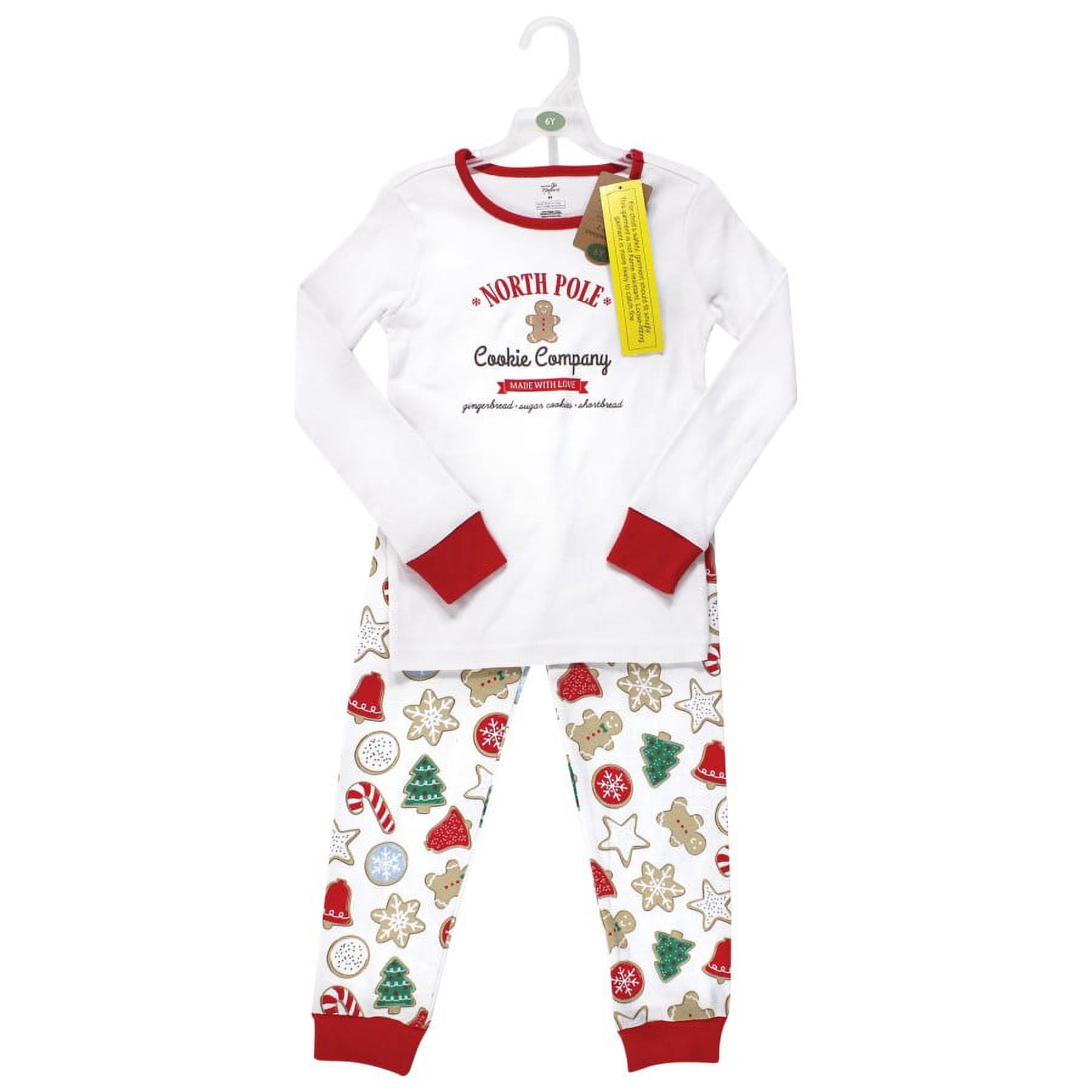 Touched by Nature Infant and Toddler Organic Cotton Tight-Fit Pajama Set, Christmas Cookies, 18-24 Months