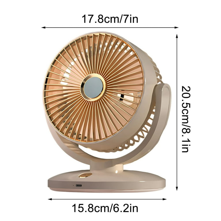 2025 Electric Desktop Fan - 2-in-1 Air Circulator & Warm Air Fan, 3 Speeds, Compact for Office/Dorm, Quiet & Energy Saving (8-Inch)