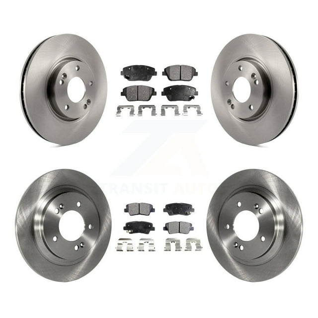 Transit Auto Front Rear Disc Brake Rotors and Ceramic Pads Kit for Car Kia Optima with Electric Parking K8T-101353