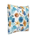 thumbnail image 3 of LNWH Blue Ocean Watercolor Doodle Throw Pillow Covers, Square Soft Linen Decorative Pillow Cases, 20"x20", 3 of 8