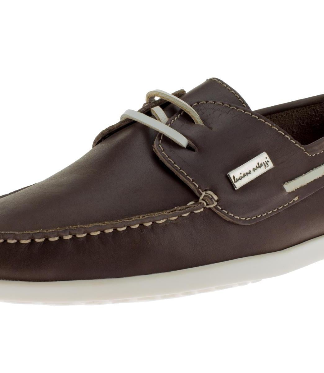 Mens 2 Eye Yacht Club Brown Leather Comfort Boat Shoe