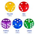 thumbnail image 3 of 50pack 14mm Translucent&solid 6-sided Game Dice For Board Games,activity,casino Theme,teaching Math--HAPDEN, 3 of 3