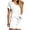 White, variant on LYXSSBYX Womens Pajama Sets 2PC Women's V Neck Shorts Sleeve Two-piece Comfortable Home Pajamas Set Sports Set