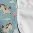 thumbnail image 4 of Cartoon Microwave Oven Cover, Unicorn with Rainbow Mane Flying Through Fluffy Clouds and Balloons, Water Resistant Organizer with Pockets for Kitchen, 36" x 12", Turquoise Multicolor, by Ambesonne, 4 of 4