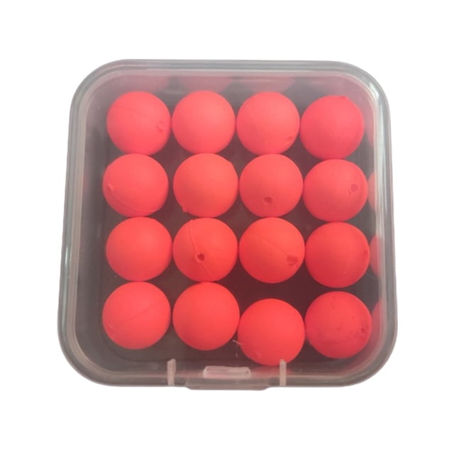 16 Pcs Flotteurs de Pêche à la Carpe Perles Flotteurs en Mousse Balle Appât Flottant Rouge