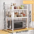 thumbnail image 2 of 1 Microwave Storage Rack, Space Saving Countertop Kitchen Utensil And Cutlery Storage Rack, Plastic Kitchen Accessory Rack, 2 of 6