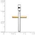 thumbnail image 4 of 14k Two Tone Gold Polish Cross Pendant, 4 of 4