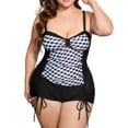 thumbnail image 1 of Pisexur Womens 2 Pieces Tankini Set Swimsuits High Waisted Bikini Twist Front Swimsuits Lace up Bikini Tops Ruched Push up Bathing Suits, 1 of 9