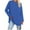 Blue, variant on Fall Saving! HVOBTTY Women's Long Sleeved Pullover T Shirts, Fall Tops for Women, Women's Casual Solid Color Crew Neck Loose Lightweight T Shirt Blue, L