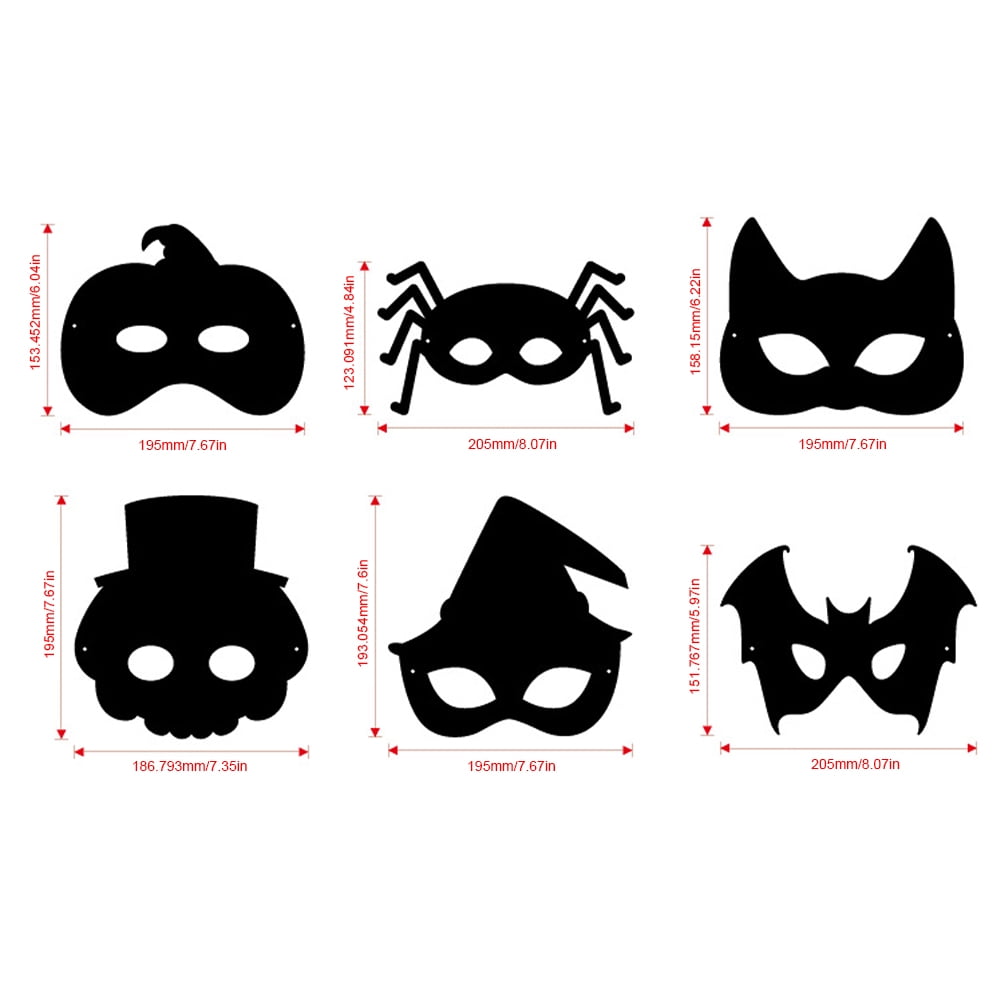 24 Máscaras De Rascar Arcoíris Halloween: Creatividad Sin Límites Para Niños (Favores De Fiesta, Manualidades) Máscaras De Halloween Para Niños