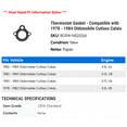 thumbnail image 2 of Thermostat Gasket - Compatible with 1978 - 1984 Oldsmobile Cutlass Calais 1979 1980 1981 1982 1983, 2 of 2