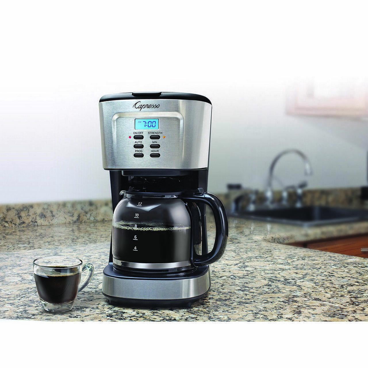 Capresso 12-Cup Programmable Coffee Maker, Stainless Steel