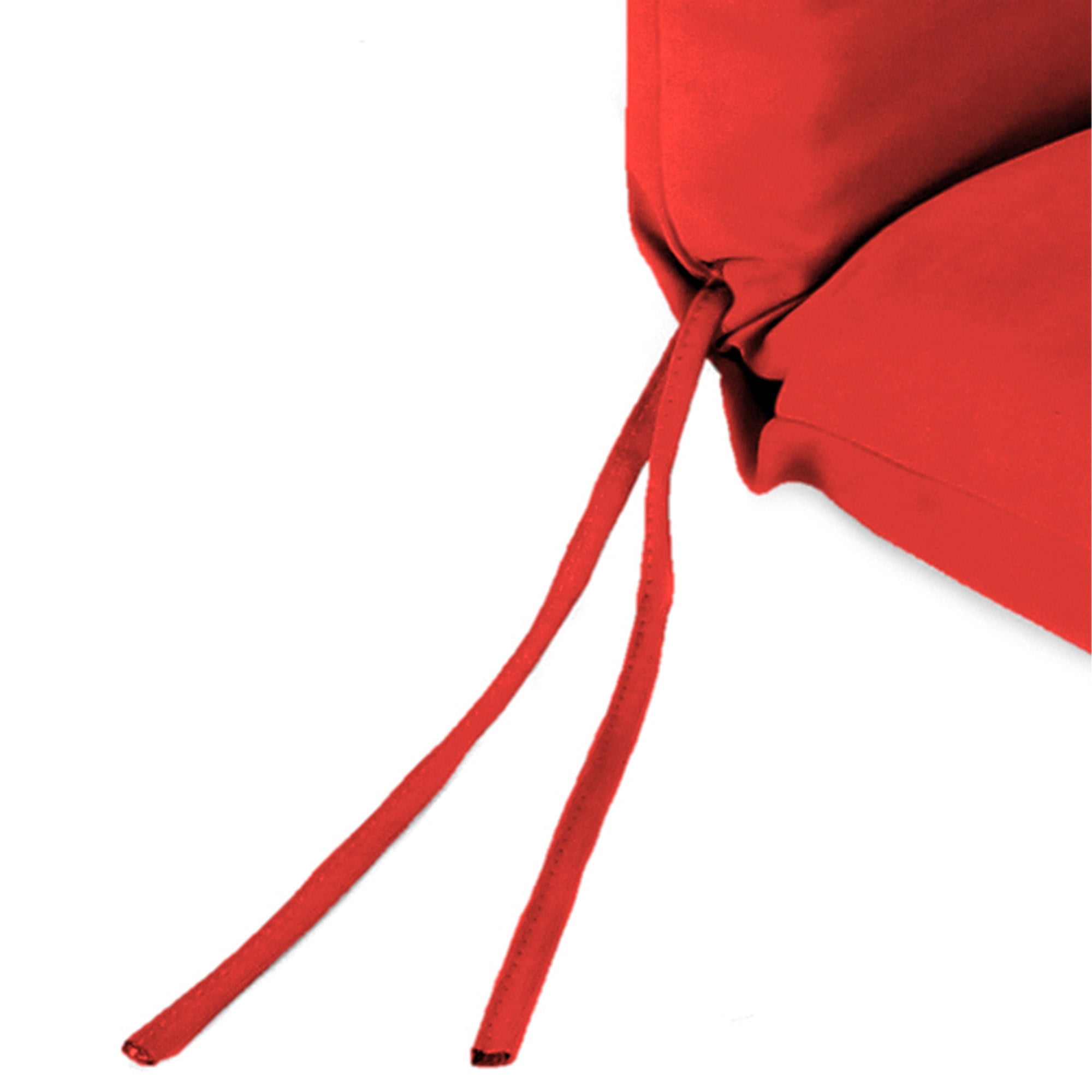 Jordan Manufacturing 42" x 20" Sangria Red Solid Rectangular Outdoor Chair Cushion with Ties and Hanger Loop