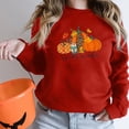 thumbnail image 5 of Lolmot Women's Plus Size Halloween Pullovers Sweatshirts Fun Pumpkin Graphic Print Long Sleeve Crewneck Sweatshirts Tops, 5 of 5